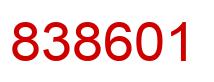 Number 838601 red image