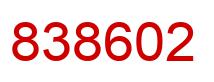 Number 838602 red image