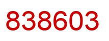 Number 838603 red image