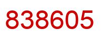 Number 838605 red image