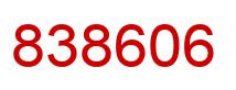 Number 838606 red image