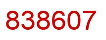 Number 838607 red image