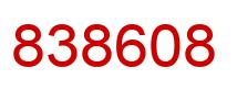 Number 838608 red image