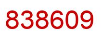 Number 838609 red image