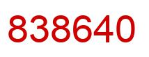 Number 838640 red image