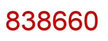 Number 838660 red image