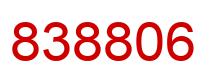 Number 838806 red image