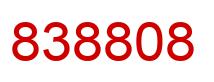 Number 838808 red image