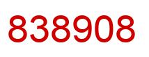 Number 838908 red image