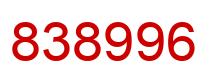 Number 838996 red image