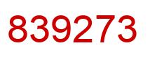 Number 839273 red image