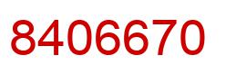 Number 8406670 red image