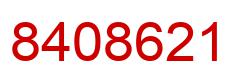 Number 8408621 red image