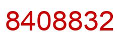 Number 8408832 red image