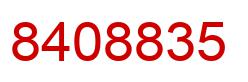 Number 8408835 red image
