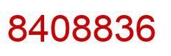 Number 8408836 red image