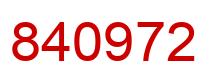 Number 840972 red image