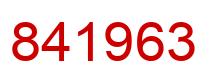 Number 841963 red image