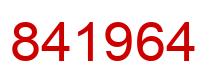 Number 841964 red image