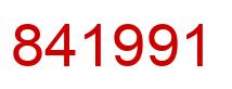 Number 841991 red image