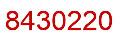 Number 8430220 red image