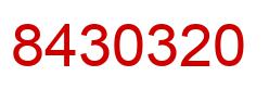 Number 8430320 red image