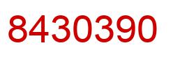 Number 8430390 red image