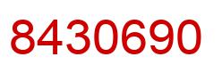 Number 8430690 red image
