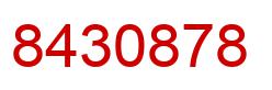 Number 8430878 red image