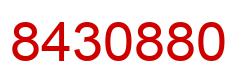 Number 8430880 red image