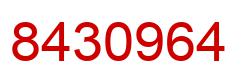 Number 8430964 red image