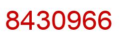 Number 8430966 red image