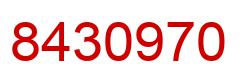 Number 8430970 red image