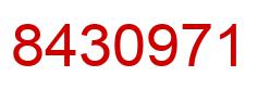 Number 8430971 red image
