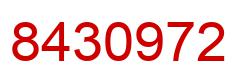 Number 8430972 red image