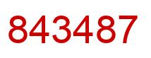 Number 843487 red image