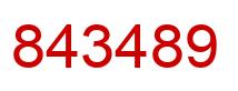 Number 843489 red image
