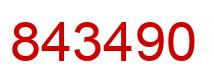 Number 843490 red image