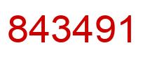 Number 843491 red image