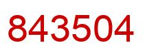 Número 843504 imagen rojo