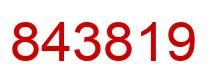 Number 843819 red image