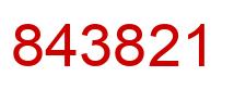 Number 843821 red image