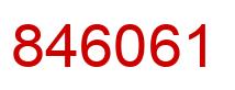 Number 846061 red image