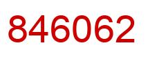 Number 846062 red image