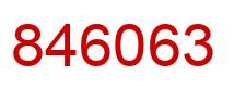 Number 846063 red image