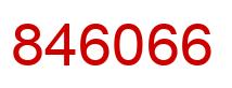 Number 846066 red image