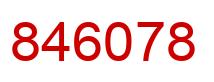 Number 846078 red image