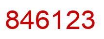 Number 846123 red image