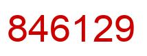 Number 846129 red image
