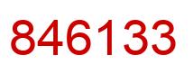Number 846133 red image
